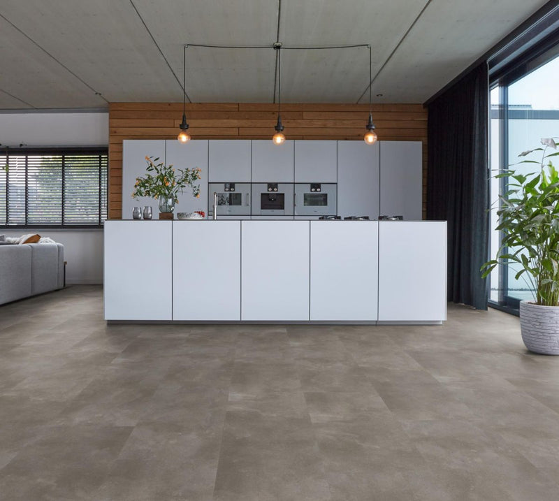 Floorlife Ealing Warm Grey Tegel PVC Click - Silent Rigid PVC Vloer