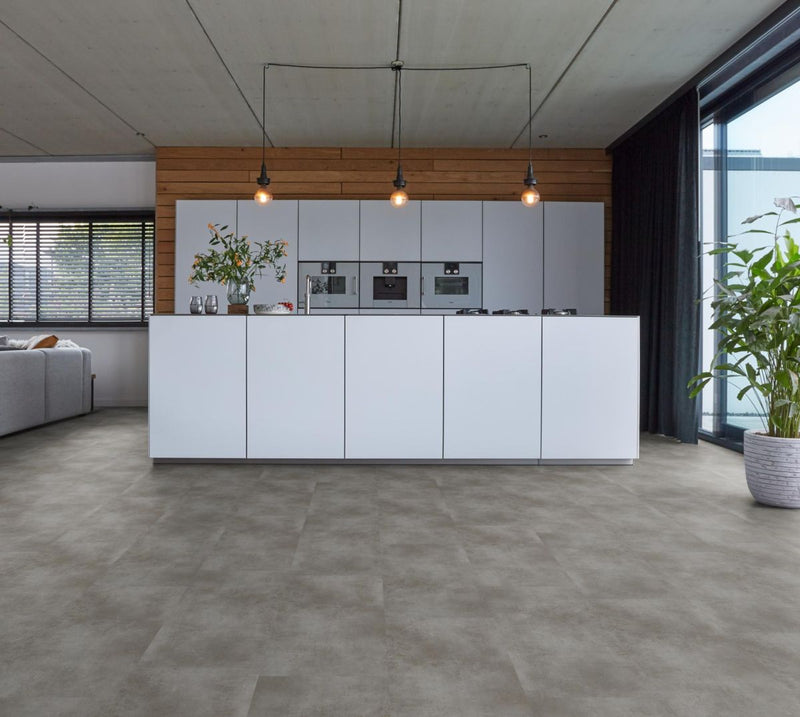 Floorlife The Rocks Bleu Grey Tegel Dryback PVC - Plak PVC Vloer