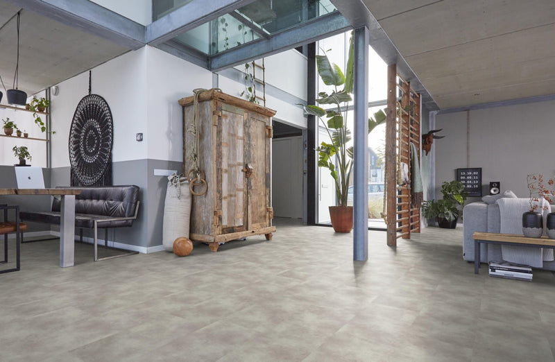 Floorlife The Rocks Off Grey Tegel Dryback PVC - Plak PVC Vloer