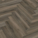 Floorlife YUP Herringbone Dark Grey - Visgraat PVC - Dryback - Plak PVC Vloer