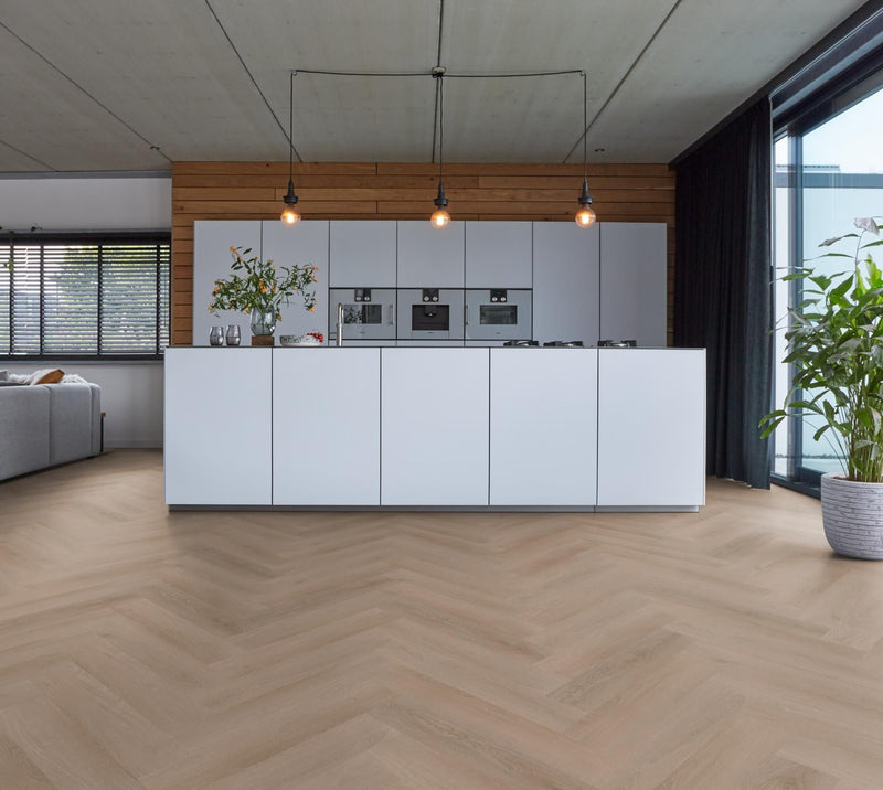 Floorlife YUP Herringbone Merton Dark Oak - Visgraat PVC - Silent Rigid Click Vloer