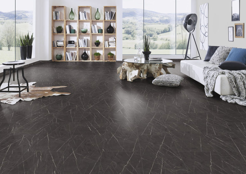 Twist Floors Short Tiles K409 Black Pietra Marble – Tegel Laminaat